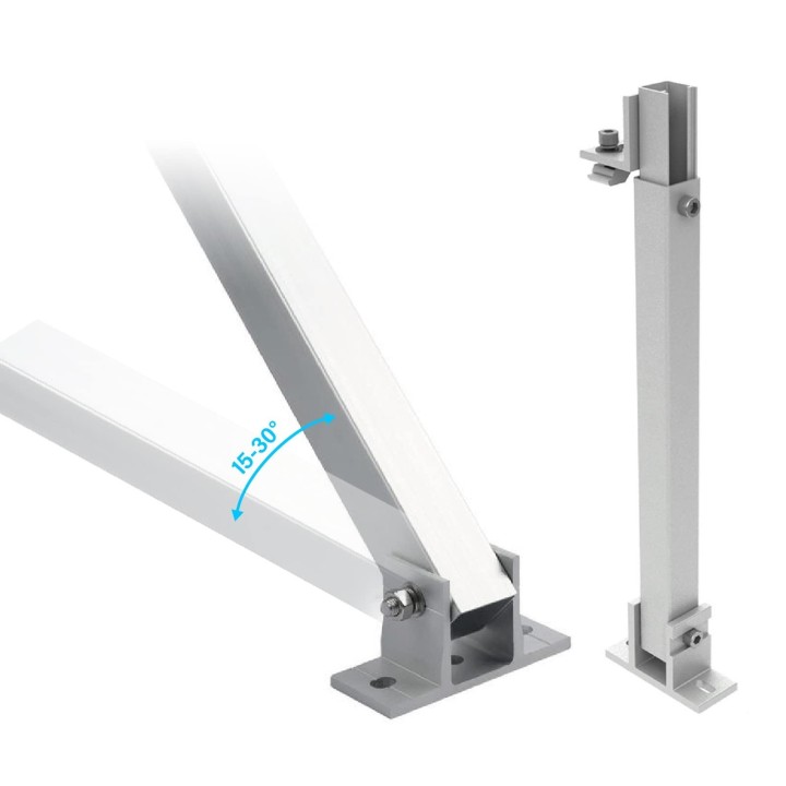 Soporte trasero para rieles ajustable (15/30º)